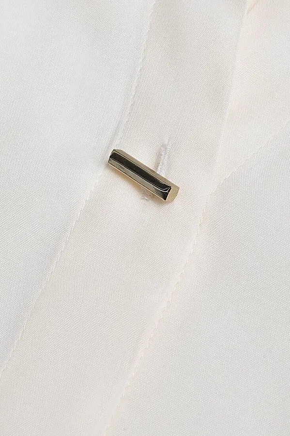 Блузка с широкими манжетами из вискозы с лиоцеллом VILATTE, натуральный белый - фото 2