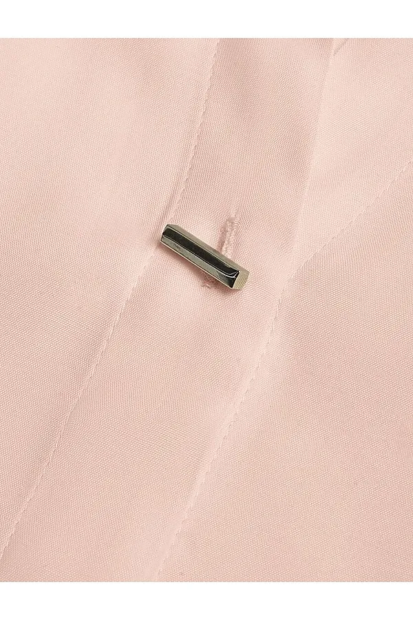 Блузка с широкими манжетами из вискозы с лиоцеллом VILATTE, пудровый - фото 2