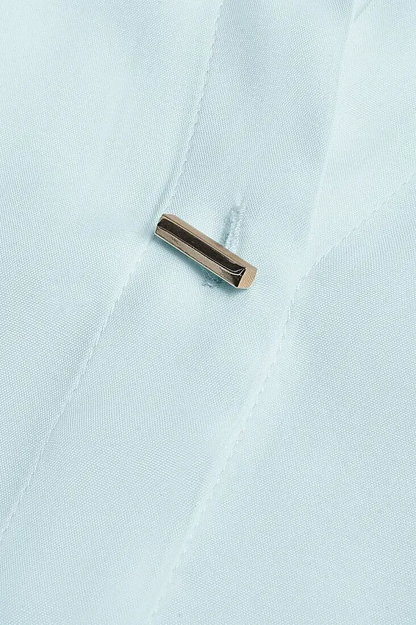 Блузка с широкими манжетами из вискозы с лиоцеллом VILATTE, светло-лазурный - фото 2