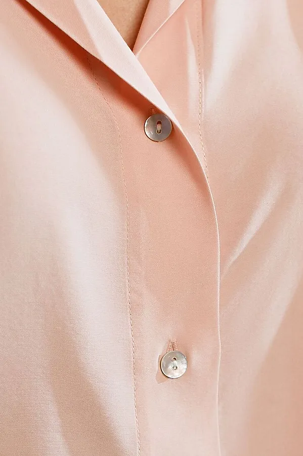Блузка с коротким рукавом из вискозы с лиоцеллом VILATTE, пудровый - фото 2