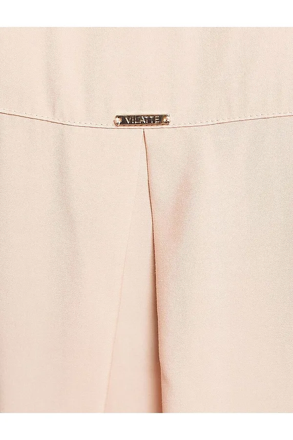 Блузка с коротким рукавом из вискозы с лиоцеллом VILATTE, пудровый - фото 2