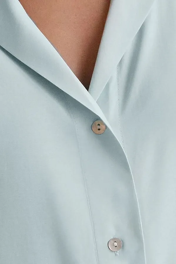 Блузка с коротким рукавом из вискозы с лиоцеллом VILATTE, светло-лазурный - фото 2