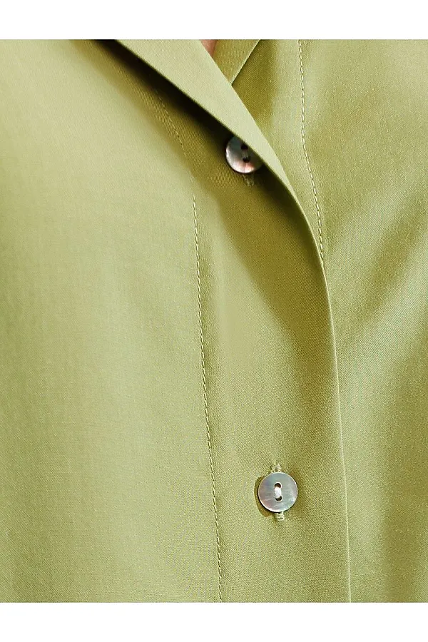 Блузка с коротким рукавом из вискозы с лиоцеллом VILATTE, светло-оливковый - фото 2