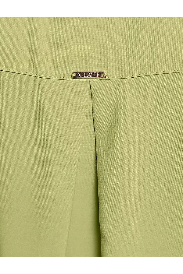 Блузка с коротким рукавом из вискозы с лиоцеллом VILATTE, светло-оливковый - фото 2