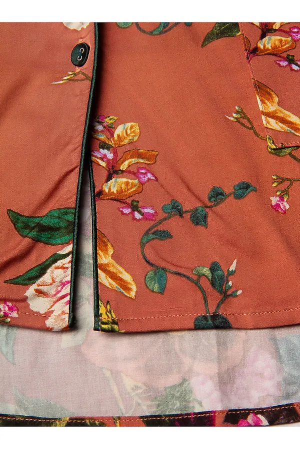 Женская пижама  INDEFINI, терракотовый - фото 2