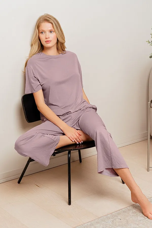 Женская пижама INDEFINI, лиловый - фото 2
