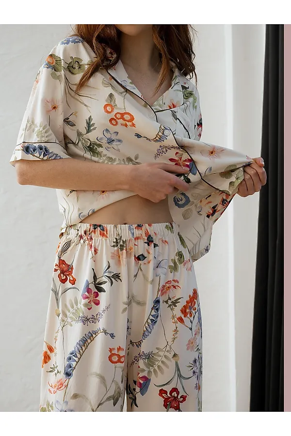 Женская пижама INDEFINI, молочный - фото 2