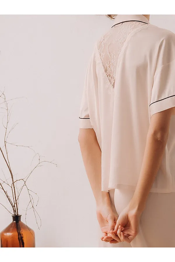 Женская пижама INDEFINI, молочный - фото 2