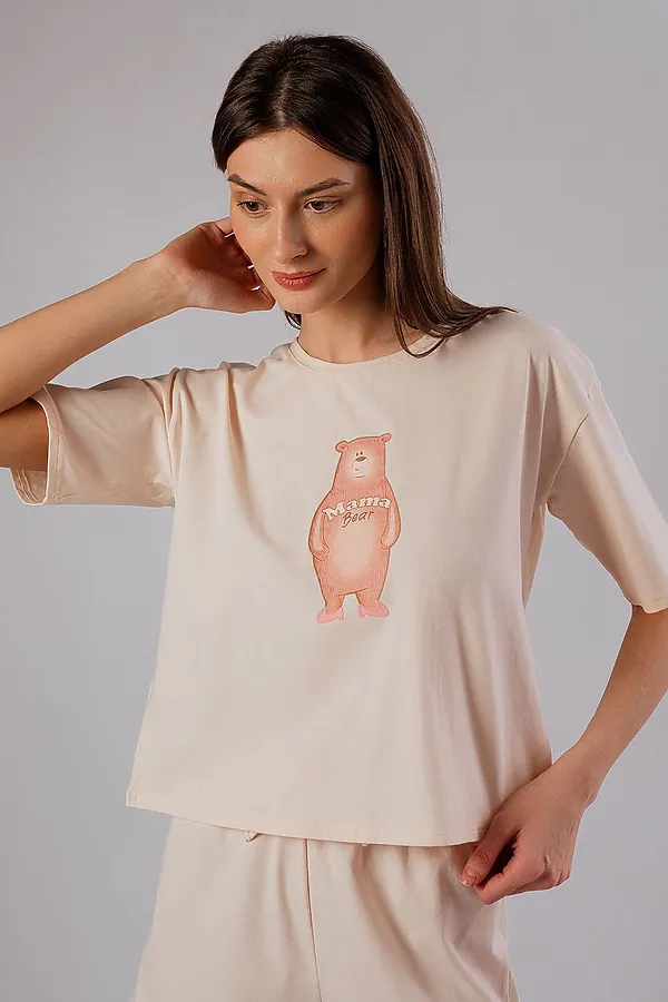 Женская пижама INDEFINI, молочный - фото 2