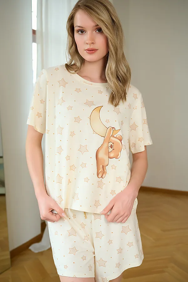 Женская пижама INDEFINI, молочный - фото 2