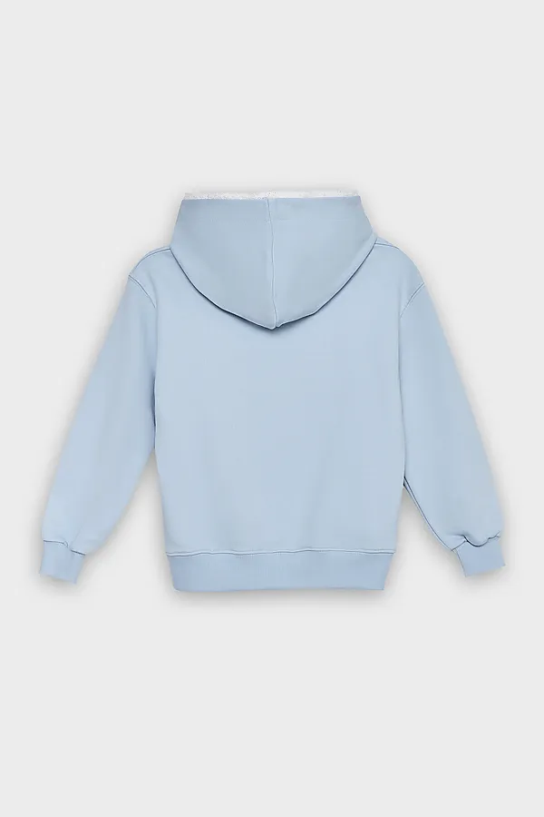 Худи для девочек MARK FORMELLE, небо +печать - фото 2