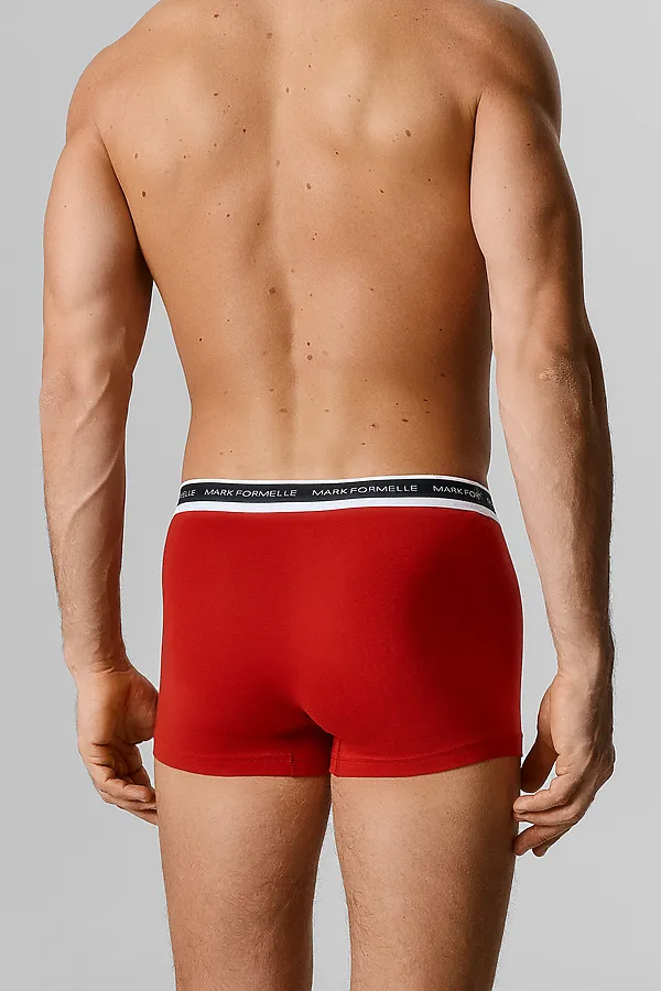 Трусы мужские (2шт) MARK FORMELLE, брусничный +печать - фото 2