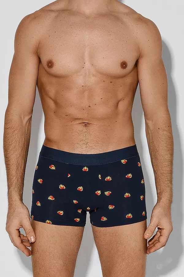 Трусы мужские (2шт) MARK FORMELLE, перцы на т.синем +т.синий - фото 2