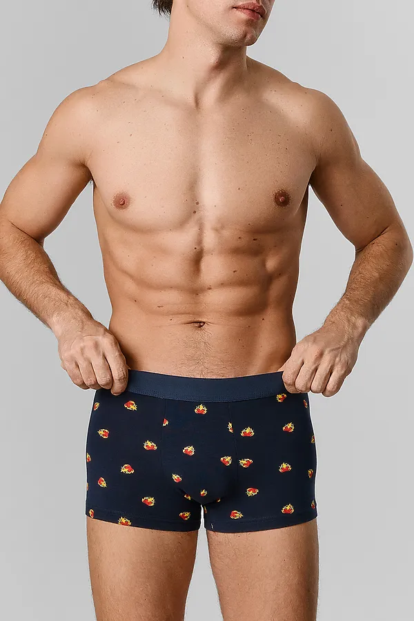 Трусы мужские (2шт) MARK FORMELLE, перцы на т.синем +т.синий - фото 2