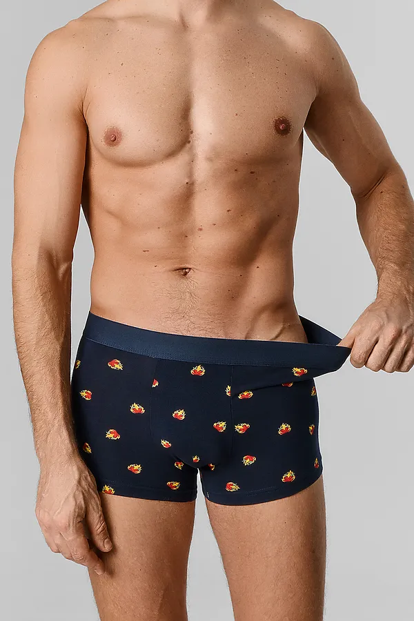 Трусы мужские (2шт) MARK FORMELLE, перцы на т.синем +т.синий - фото 2