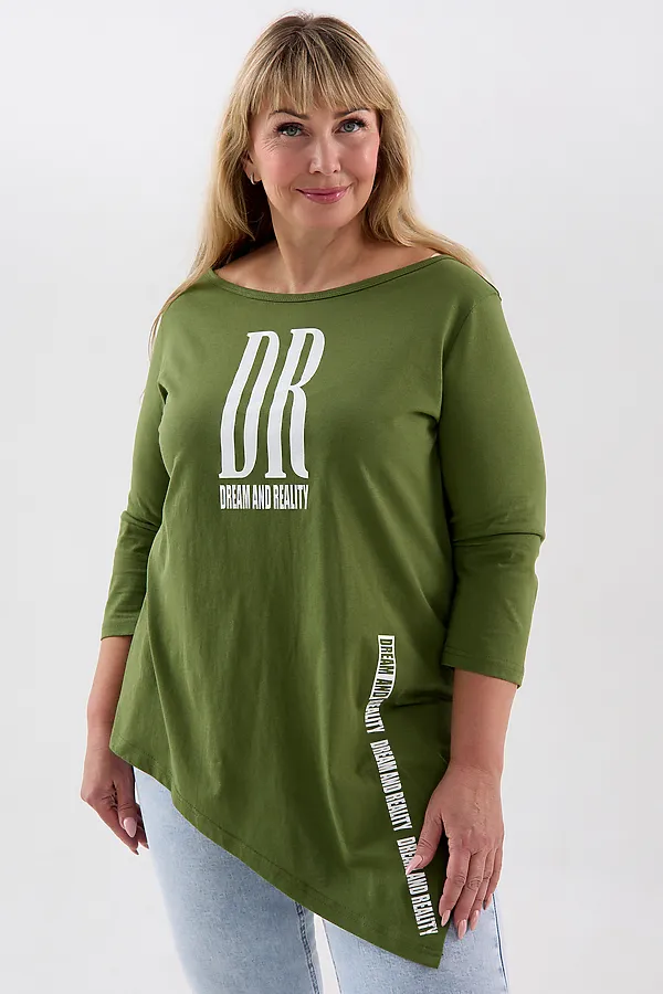 Туника Т-хвост НАТАЛИ, хаки - фото 2