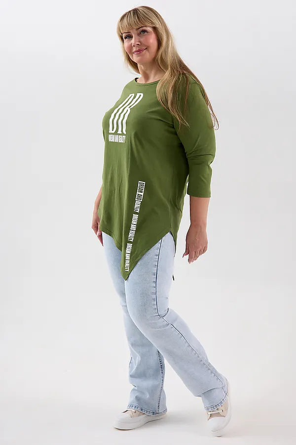 Туника Т-хвост НАТАЛИ, хаки - фото 2