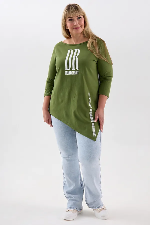 Туника Т-хвост НАТАЛИ, хаки - фото 2