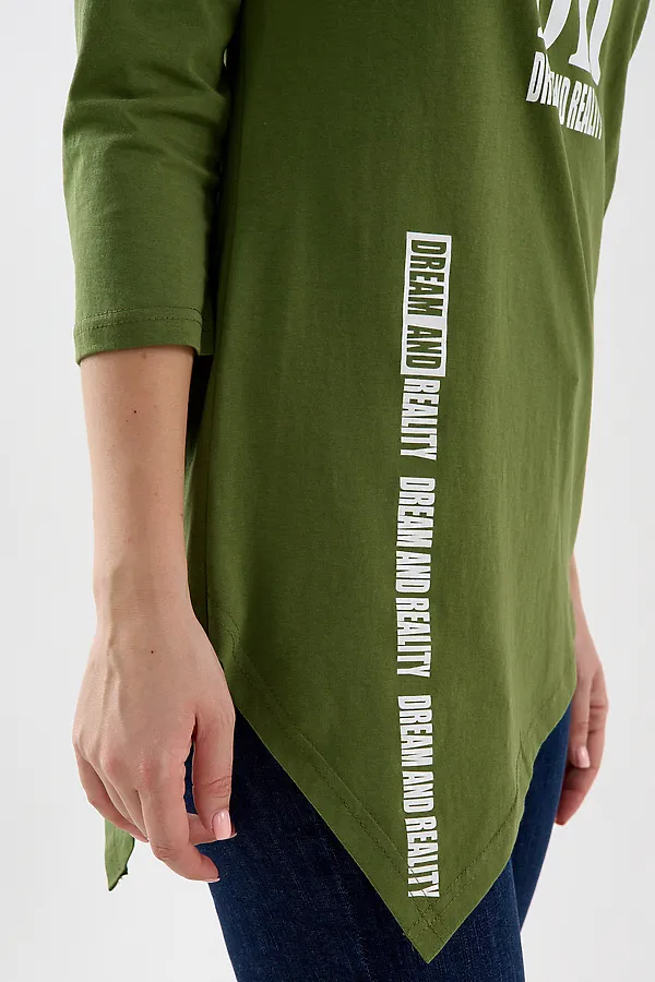 Туника Т-хвост НАТАЛИ, хаки - фото 2