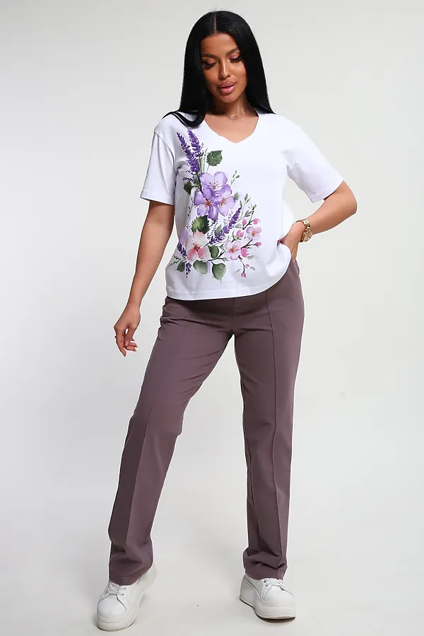 Костюм с брюками 74725 НАТАЛИ, корица - фото 2