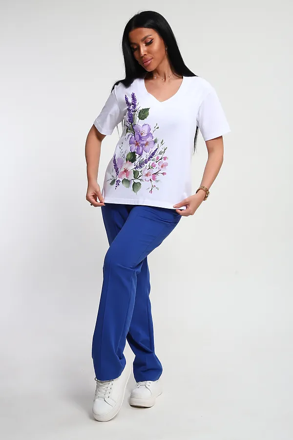 Костюм с брюками 74725 НАТАЛИ, васильковый - фото 2