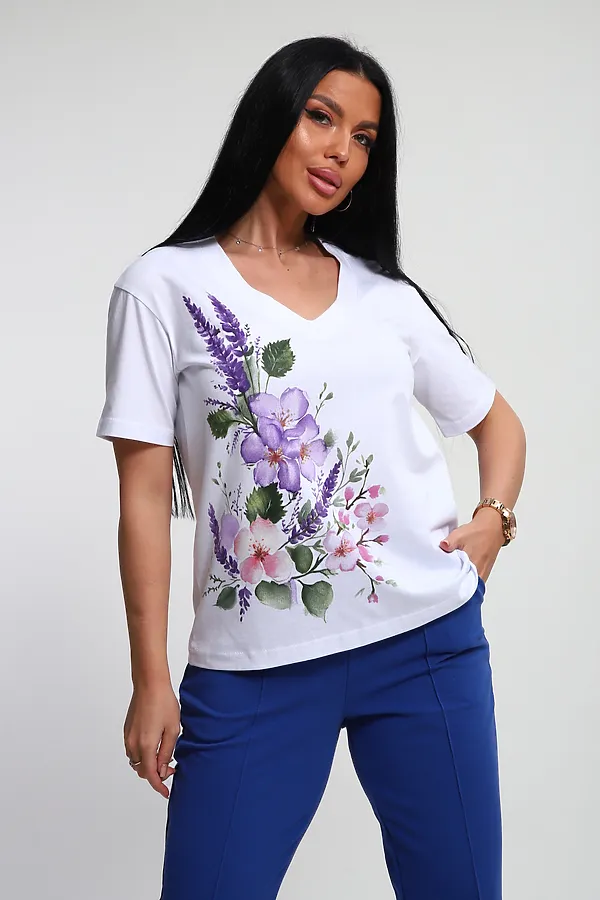 Костюм с брюками 74725 НАТАЛИ, васильковый - фото 2