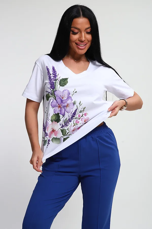 Костюм с брюками 74725 НАТАЛИ, васильковый - фото 2