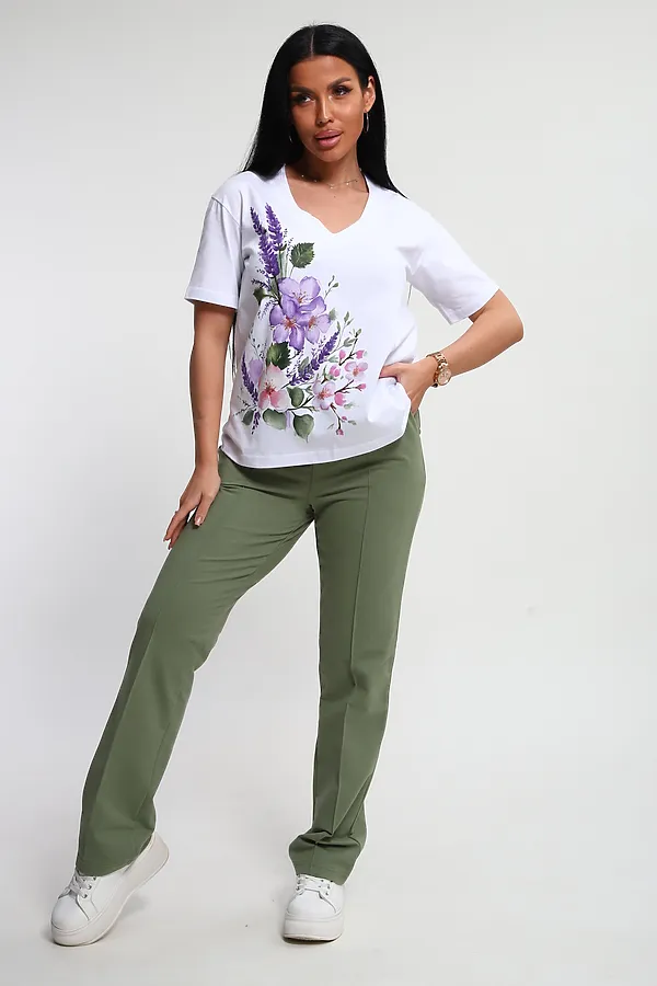 Костюм с брюками 74725 НАТАЛИ, фисташковый - фото 2