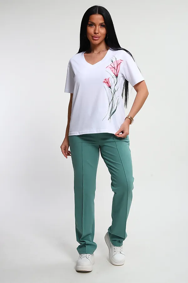 Костюм с брюками 74724 НАТАЛИ, изумрудный - фото 2