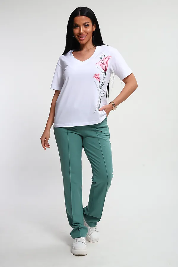 Костюм с брюками 74724 НАТАЛИ, изумрудный - фото 2