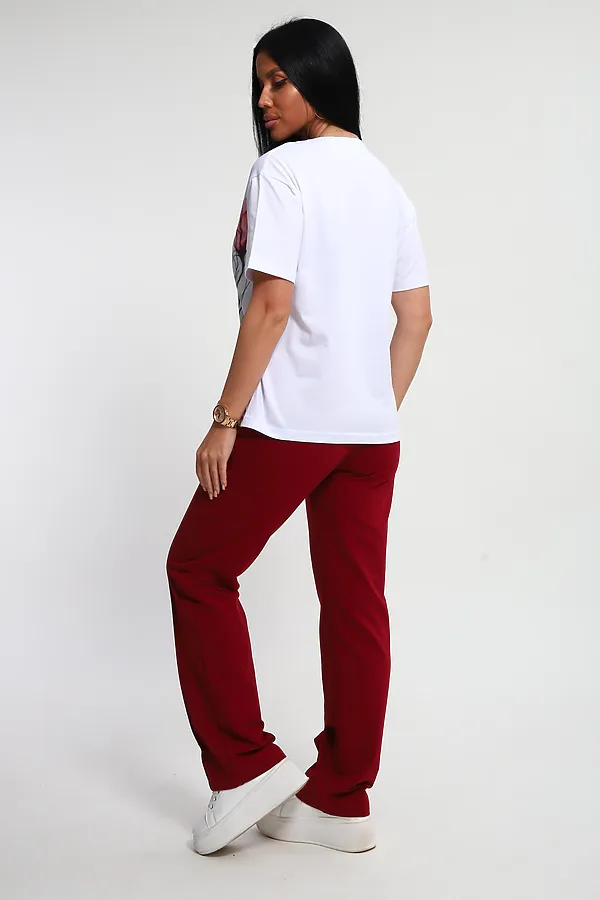 Костюм с брюками 74724 НАТАЛИ, бордовый - фото 2