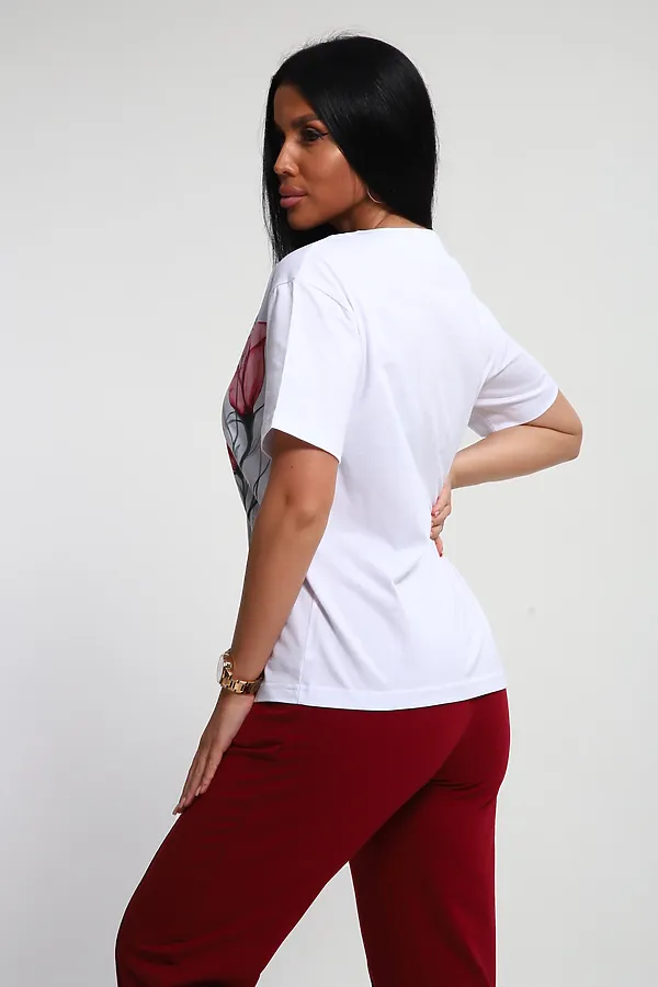 Костюм с брюками 74724 НАТАЛИ, бордовый - фото 2