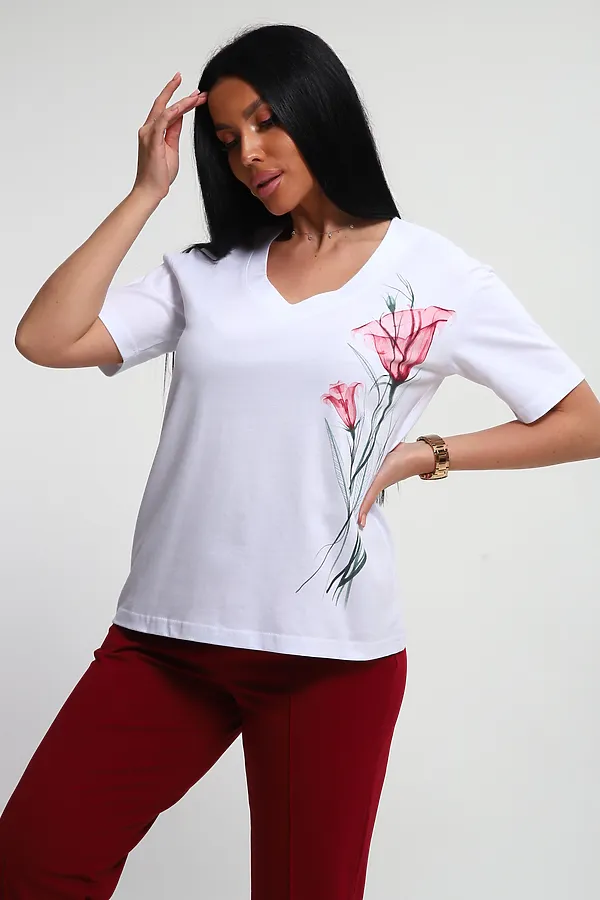 Костюм с брюками 74724 НАТАЛИ, бордовый - фото 2