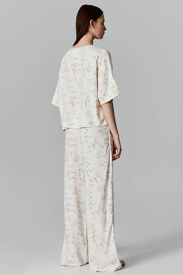 Костюм женский (жакет, брюки) MARK FORMELLE, веточки на св.молочном - фото 2