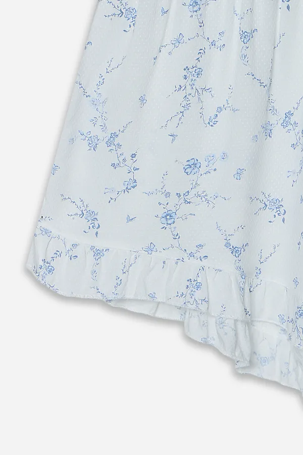 Комплект женский (блуза, шорты) MARK FORMELLE, цветы на св.молочном - фото 2