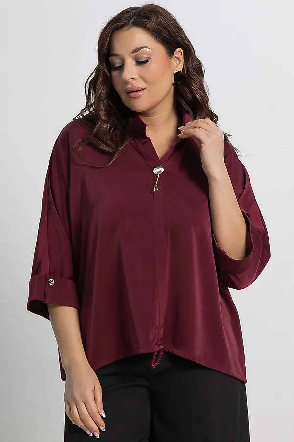 Блуза Серенада LADY TAIGA, бордовая - фото 2