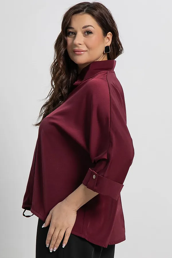 Блуза Серенада LADY TAIGA, бордовая - фото 2