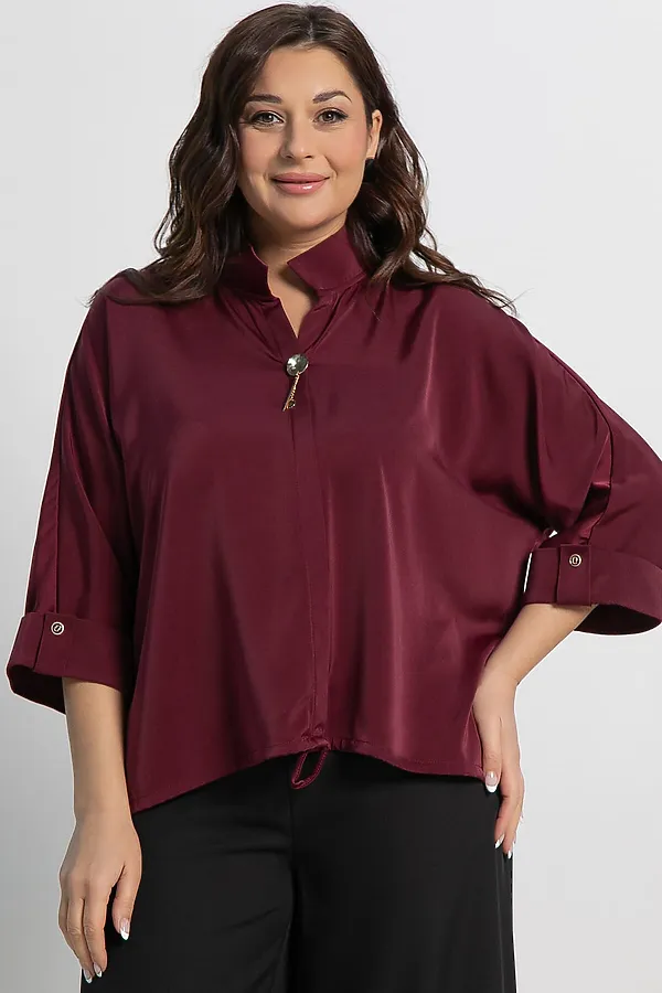 Блуза Серенада LADY TAIGA, бордовая - фото 2