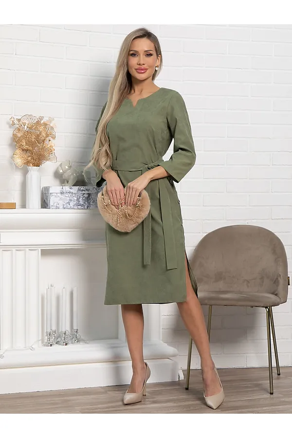 Платье LADY TAIGA, олива - фото 2