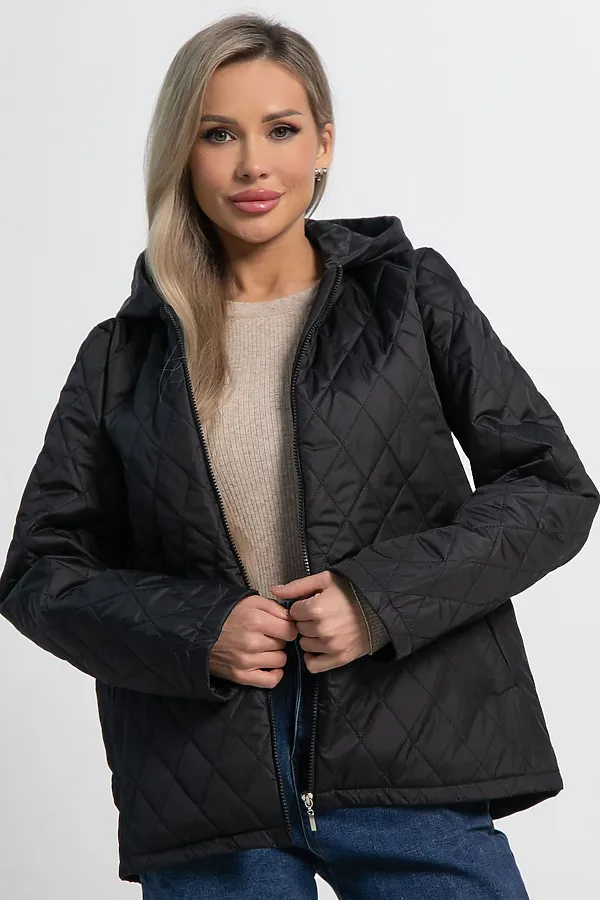 Куртка демисезонная стеганая LADY TAIGA, черная матовая - фото 2