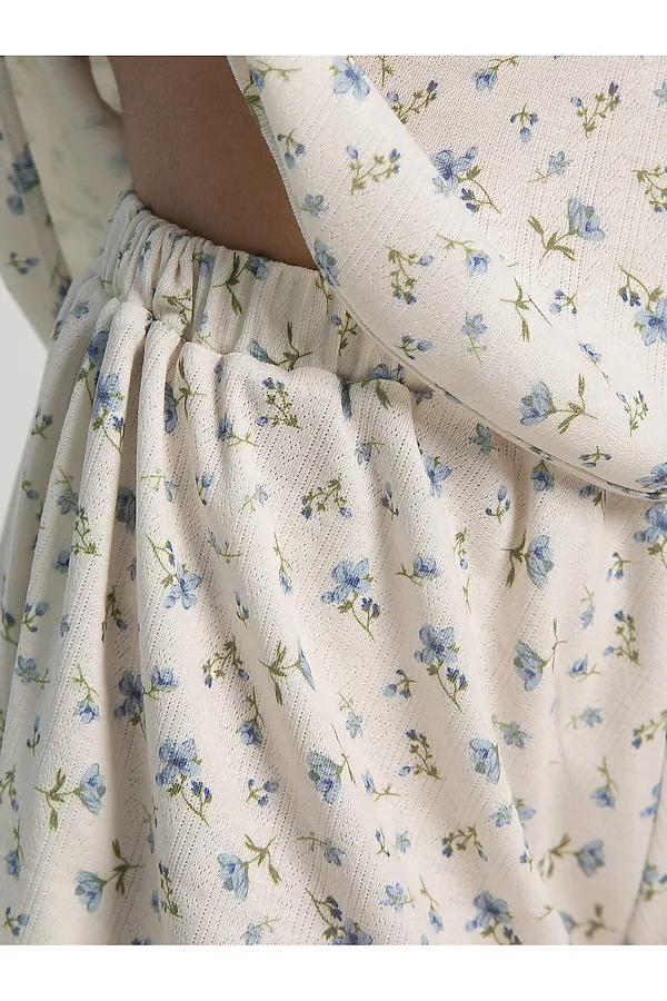 Костюм домашний с шортами Мила LADY TAIGA, бежево-голубой - фото 2