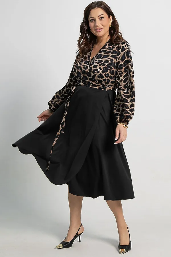 Платье Клеопатра LADY TAIGA, черное/лео - фото 2