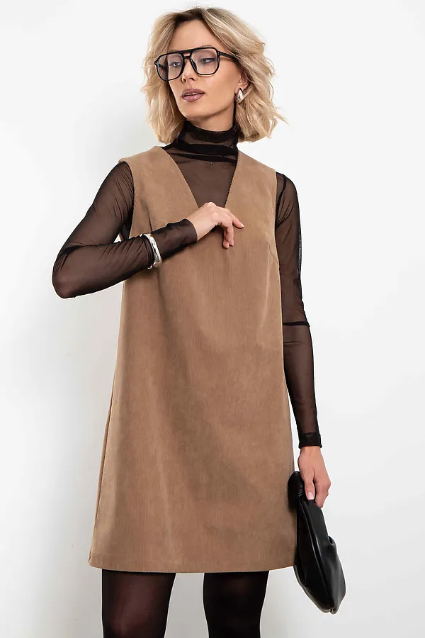 Сарафан из вельвета KOSMOS, песочный - фото 2