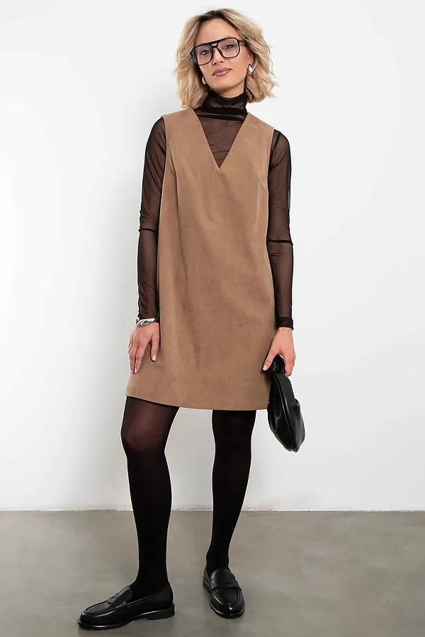 Сарафан из вельвета KOSMOS, песочный - фото 2