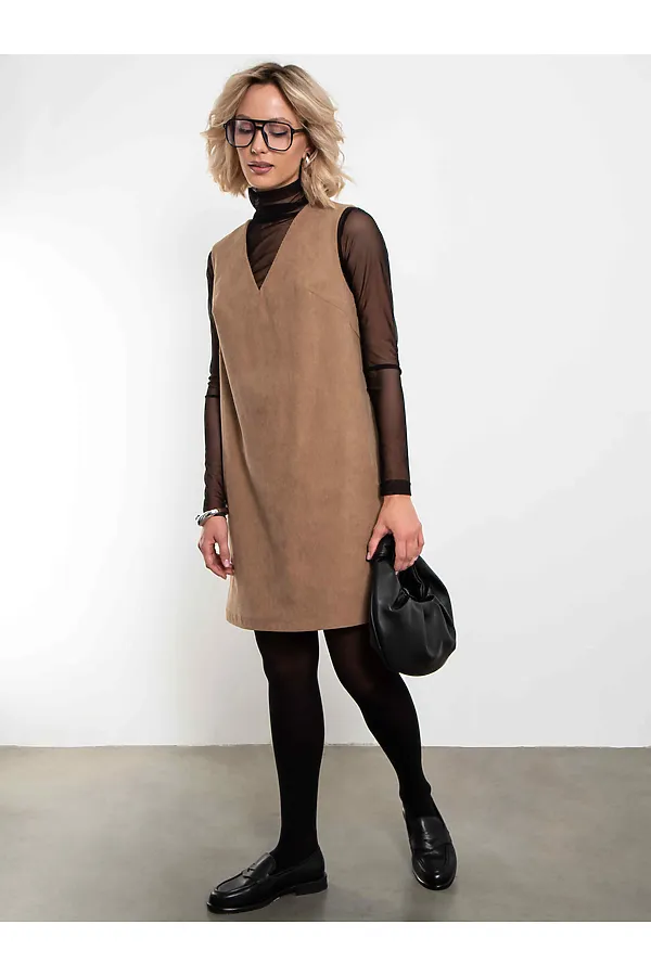 Сарафан из вельвета KOSMOS, песочный - фото 2