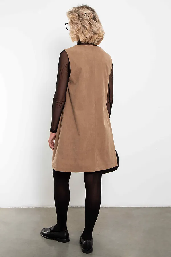 Сарафан из вельвета KOSMOS, песочный - фото 2