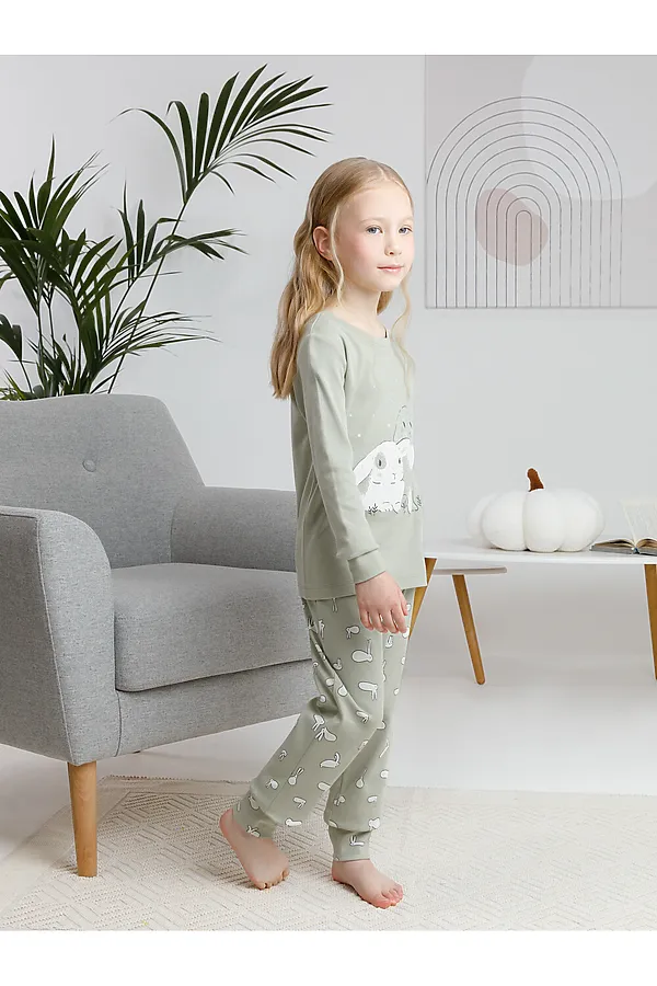 Пижама CROCKID, оливковый - фото 2