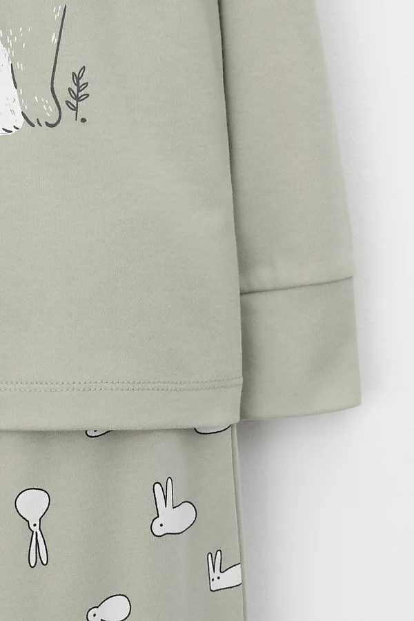 Пижама CROCKID, оливковый - фото 2