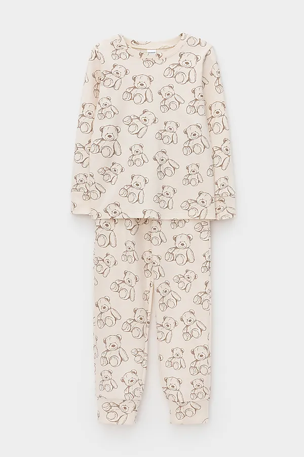Пижама CROCKID, айвори, плюшеве мишки - фото 2