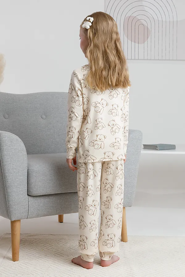 Пижама CROCKID, айвори, плюшеве мишки - фото 2
